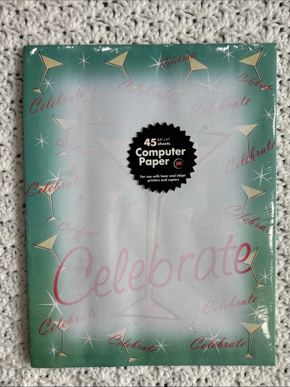 New Sealed Celebrate & Pattern Colorful Decorative teacher Computer Paper Pack !